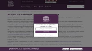 National Fraud Initiative | Aberdeen City Council
