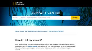 National Geographic | How do I link my account?