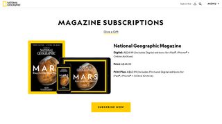 Magazine Subscriptions Australia - National Geographic