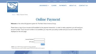 Online Payments | Insurance Bill Pay |Main Street America Group