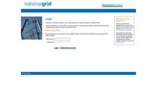 National Grid Pension Web Site