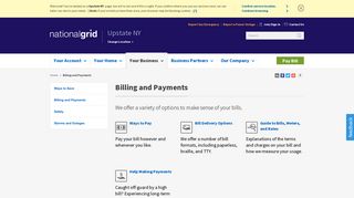 Billing & Payments | National Grid