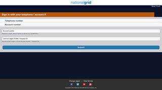National Grid - Telephone / Account Login