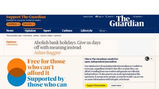 Abolish bank holidays. Give us days off with meaning instead ...