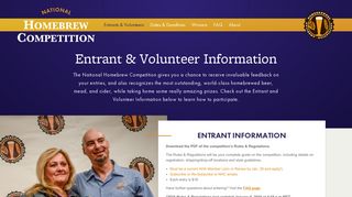 Entrant & Volunteer Information | American Homebrewers Association