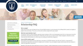 Scholarship FAQ | NHS