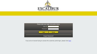 Welcome to Excalibur National Insurance Company - Please enter ...