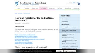 How do I register for tax and National Insurance? | Low Incomes Tax ...