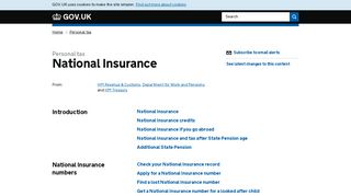 Personal tax: National Insurance - GOV.UK