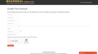 Create Your Account - National Liability & Fire Insurance Company