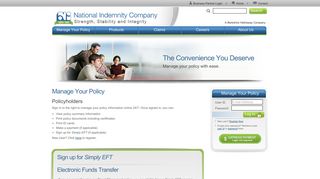 Manage Your Policy - Policyholders - National Indemnity Company