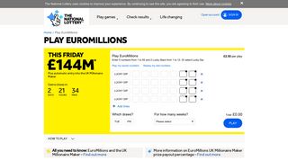 Play EuroMillions | Games | The National Lottery