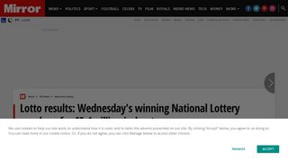 Lotto results: Wednesday's winning National Lottery numbers for £5.4 ...