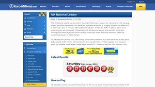 UK Lotto | UK National Lottery - EuroMillions