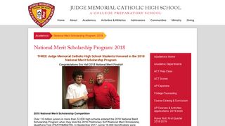 National Merit Scholarship Program: 2018 - Miscellaneous - Judge ...
