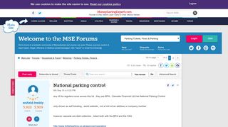 National parking control - MoneySavingExpert.com Forums