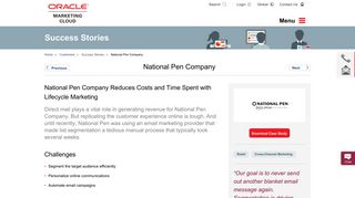National Pen Company | Oracle Marketing Cloud