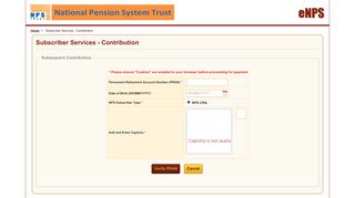 Contribution - eNPS - National Pension System - NSDL
