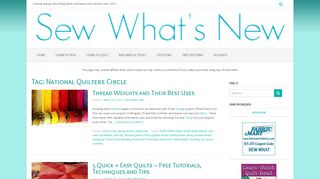 National Quilters Circle – Sew What's New Blog