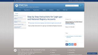 Step by Step Instructions for Login.gov and National Registry Accounts ...