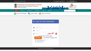NSP - Login - National Scholarship Portal