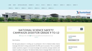 National Science Safety Campaign 2018 for grade 9 to 12