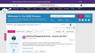 National Shopping Monitor - anyone use this? - MoneySavingExpert ...