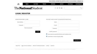 The National Student | Login
