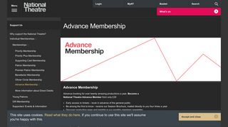 Advance Membership | National Theatre