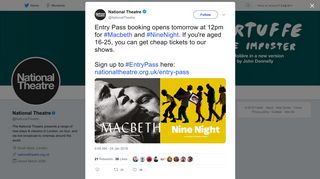 National Theatre on Twitter: 