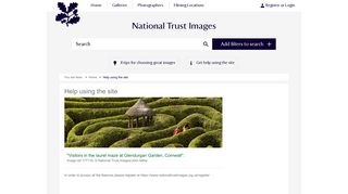 Help using the site | National Trust Images