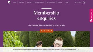 National Trust membership enquiries | National Trust
