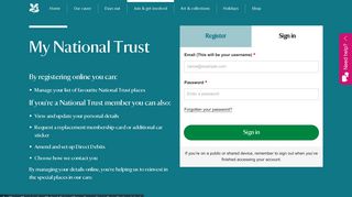 Sign in - My National Trust | National Trust