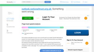 Access outlook.nationaltrust.org.uk. Something went wrong