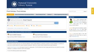 Find Articles - Find Articles - Research Guides at National University
