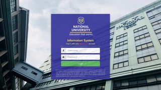 National University Information System - Powered by Cobalt