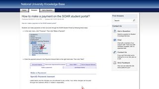 How to make a payment on the SOAR student portal? - National ...