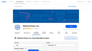 Working at National Vision, Inc.: 113 Reviews about Pay & Benefits ...