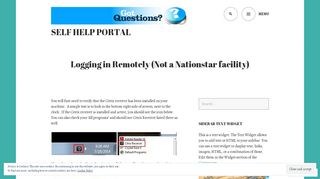 Logging in Remotely (Not a Nationstar facility) – Self Help Portal
