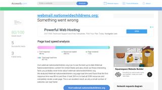 Access webmail.nationwidechildrens.org. Something went wrong
