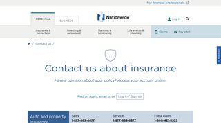 Contact Us for Insurance Questions – Nationwide