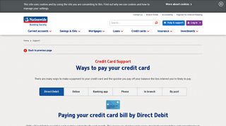 Ways to pay your Credit Card bill | Nationwide