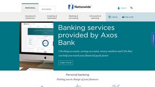 Banking Services Provided by Axos Bank - Nationwide
