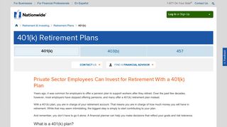 401(k) Retirement Plans | Retirement Savings Plans from Nationwide ...