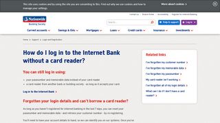 How do I log in without a card reader? | Nationwide