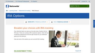 IRA Investment Options – Nationwide