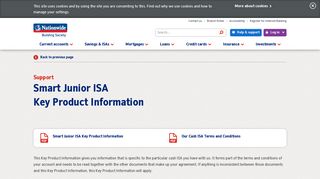 Smart Junior ISA Key Product Information | Nationwide