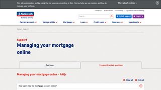 Manage your mortgage online FAQs | Nationwide
