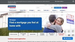 Retrieve a Saved Mortgage Application | Nationwide