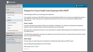 PEHP landing page - Nationwide Retirement Solutions